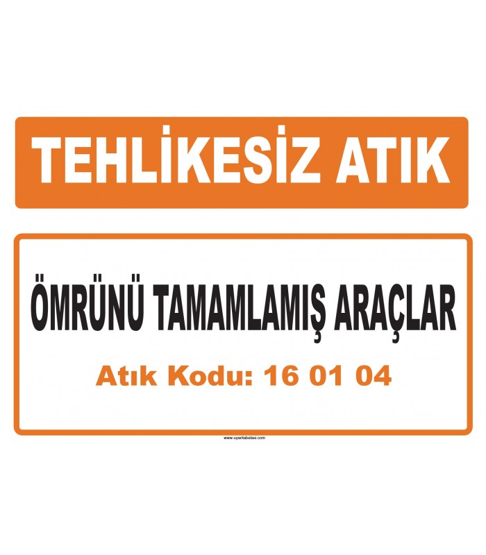 MA 160104 - Ömrünü tamamlamış araçlar