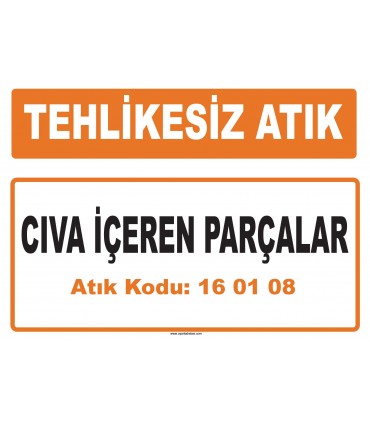 MA 160108 - Cıva içeren parçalar
