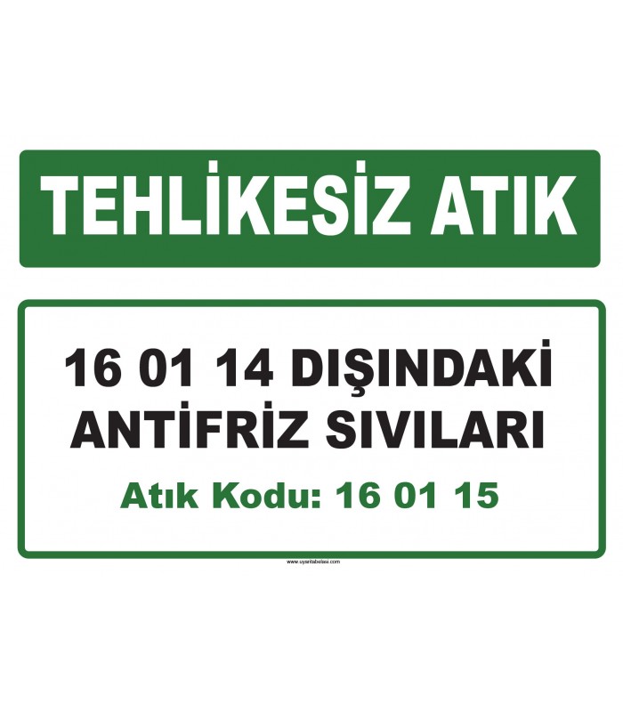 A 160115 - 16 01 14 dışındaki antifriz sıvıları