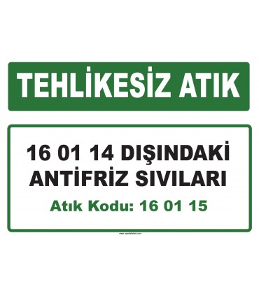 A 160115 - 16 01 14 dışındaki antifriz sıvıları
