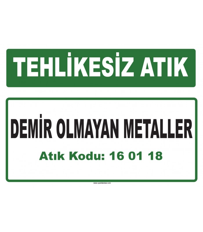 A 160118 - Demir olmayan metaller