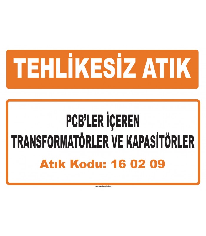 MA 160209 - PCB’ler içeren transformatörler ve kapasitörler