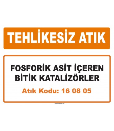 MA 160805 - Fosforik asit içeren bitik katalizörler