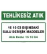 A 161004 - 16 10 03 dışındaki sulu derişik maddeler