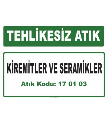 A 170103 - Kiremitler ve seramikler