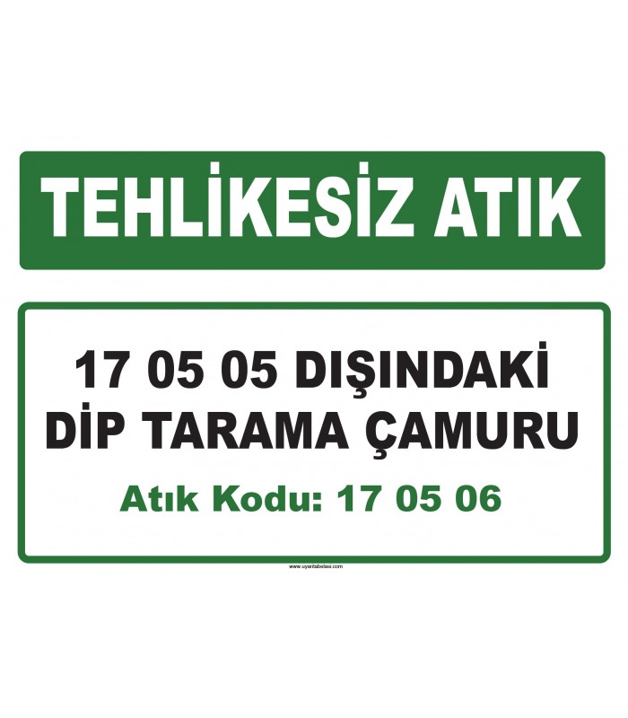 A 170506 - 17 05 05 dışındaki dip tarama çamuru