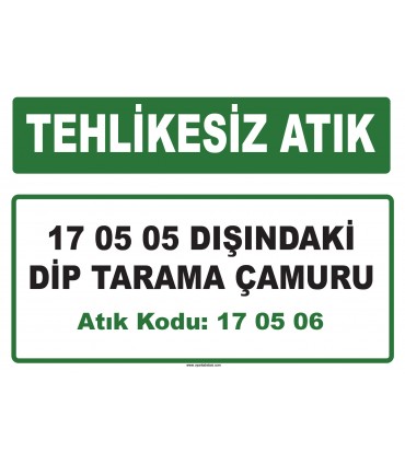 A 170506 - 17 05 05 dışındaki dip tarama çamuru