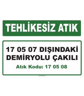 A 170508 - 17 05 07 dışındaki demiryolu çakılı