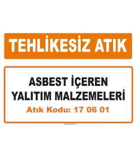 MA 170601 - Asbest içeren yalıtım malzemeleri