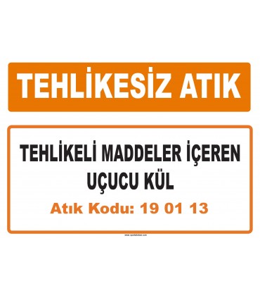 MA 190113 - Tehlikeli maddeler içeren uçucu kül