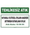 A190605 - Hayvansal ve bitkisel atıkların anaerobik arıtımından kaynaklanan sıvılar