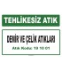 A 191001 - Demir ve çelik atıkları