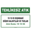 A191006 - 19 10 05 dışındaki diğer kalıntılar ve tozlar