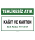 A 191201 - Kağıt ve karton