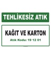 A191201 - Kağıt ve karton