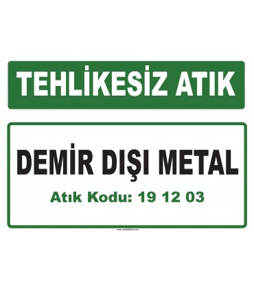 A 191203 - Demir dışı metal