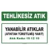 A 191210 - Yanabilir atıklar (atıktan türetilmiş yakıt)