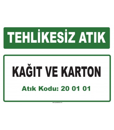 A 200101 - Kâğıt ve karton