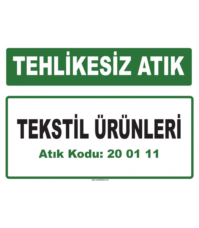 A 200111 - Tekstil ürünleri