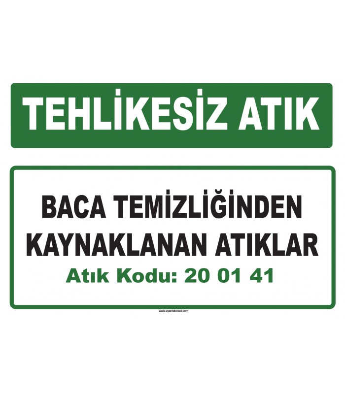 A 200141 - Baca temizliğinden kaynaklanan atıklar