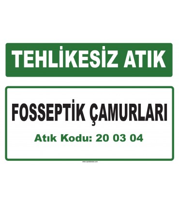 A 200304 - Fosseptik çamurları