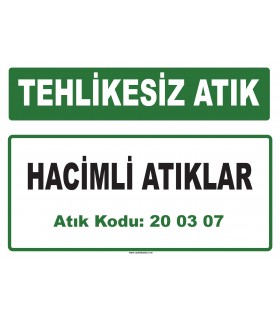A 200307 - Hacimli atıklar
