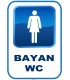 AT 1197 - Bayan WC Tabelası