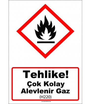 GHS 1016 - Tehlike, Çok Kolay Alevlenir Gaz (H220)