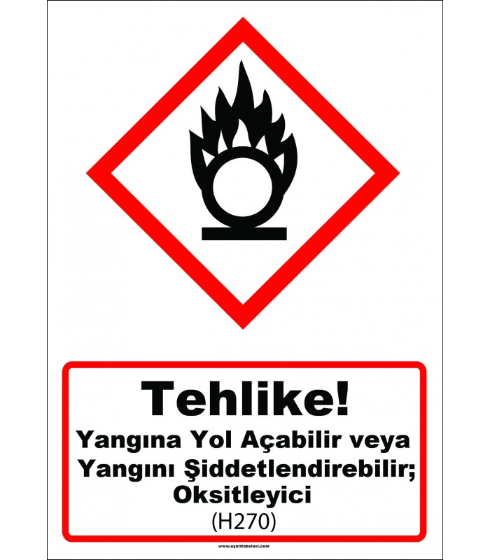GHS 1019 - Yangına yol açabilir veya yangını şiddetlendirebilir, oksitleyici (H270)