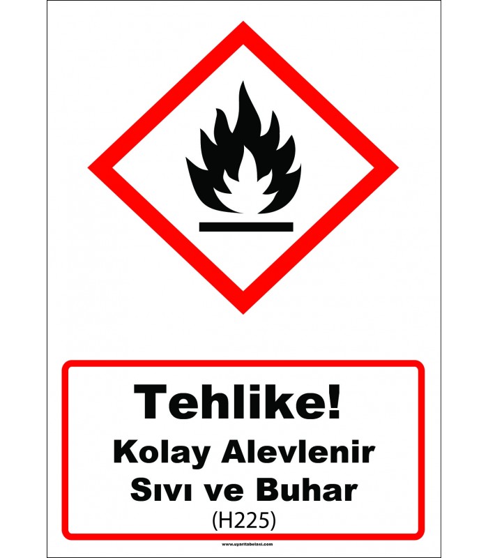 GHS 1023 - Tehlike, Kolay alevlenir sıvı ve buhar (H225)