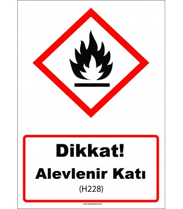 GHS 1026 - Dikkat, Alevlenir Katı (H228)
