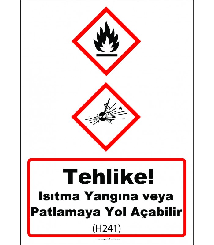 GHS 1028 - Tehlike, ısıtma yangına veya patlamaya yol açabilir (H241)