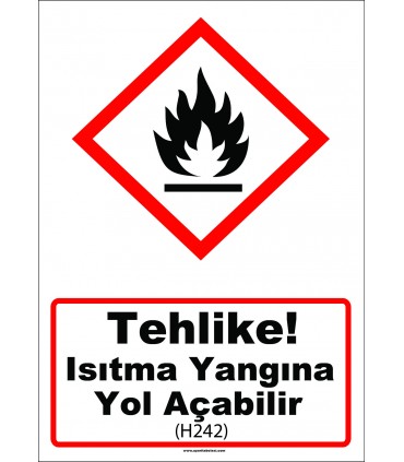 GHS 1029 - Tehlike, ısıtma yangına yol açabilir (H242)
