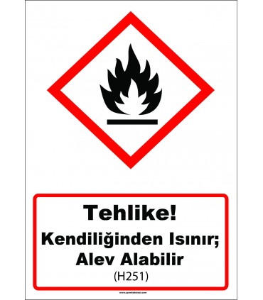GHS 1032 - Tehlike, Kendiliğinden ısınır, alev alabilir (H251)