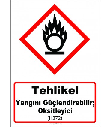 GHS 1037 - Tehlike, Yangını güçlendirebilir, oksitleyici (H272)