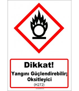 GHS 1038 - Dikkat, Yangını güçlendirebilir, oksitleyici (H272)