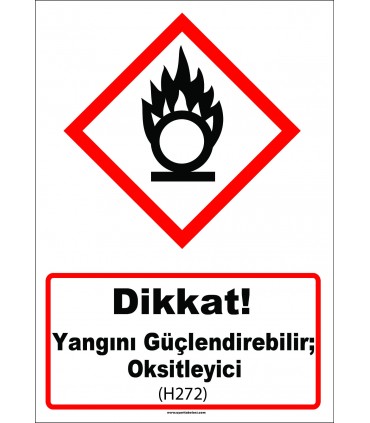 GHS 1038 - Dikkat, Yangını güçlendirebilir, oksitleyici (H272)
