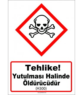 GHS 1039 - Tehlike, Yutulması halinde öldürücüdür (H300)