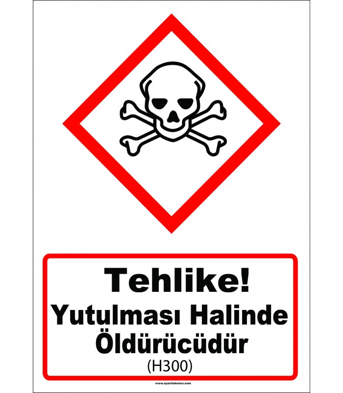 GHS 1039 - Tehlike, Yutulması halinde öldürücüdür (H300)