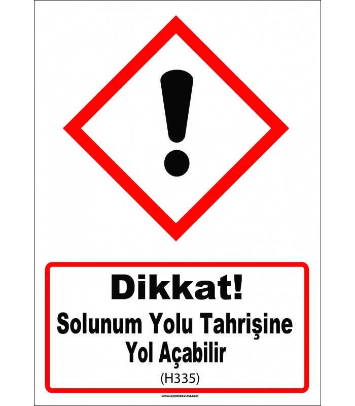 GHS 1054 - Dikkat, Solunum yolu tahrişine yol açabilir (H335) 
