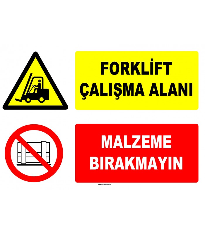 AT 1247 - Forklift Çalışma Alanı, Malzeme Bırakmayın