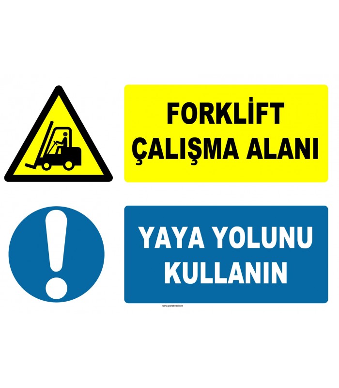 AT 1249 - Forklift Çalışma Alanı, Yaya Yolunu Kullanın