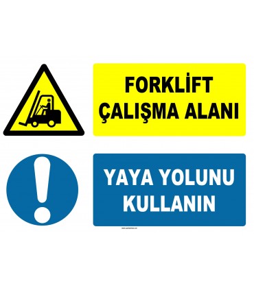 AT 1249 - Forklift Çalışma Alanı, Yaya Yolunu Kullanın