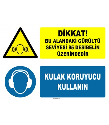 AT 1251 - Dikkat, Bu Alandaki Gürültü Seviyesi 85 Desibelin Üzerindedir, Kulak Koruyucu Kullanın