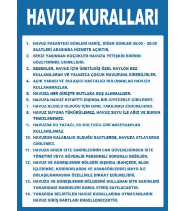 AT 1279 -  Havuz Kuralları