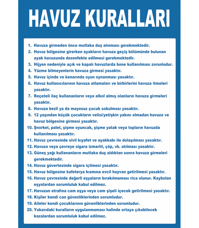 AT 1281 -  Havuz Kuralları