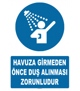 AT 1283 -  Havuza Girmeden Önce Duş Alınması Zorunludur