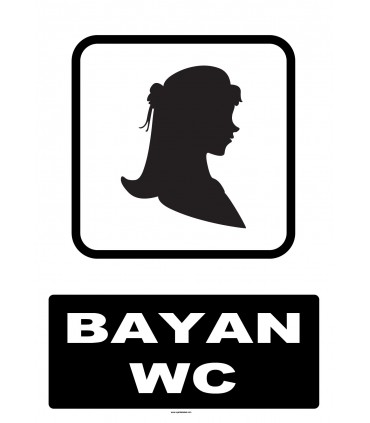 AT 1290 - Bayan WC Tabelası
