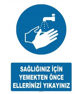 AT 1302 - Sağlığınız için Yemekten Önce Ellerinizi Yıkayınız