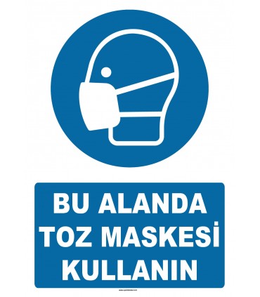 AT 1346 - Bu Alanda Toz Maskesi Kullanın